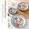Cartoon Household Rice Bowl Brown Bear Noodle Bowl Creative  Ceramic Rice Bowl Kitchen Accessories