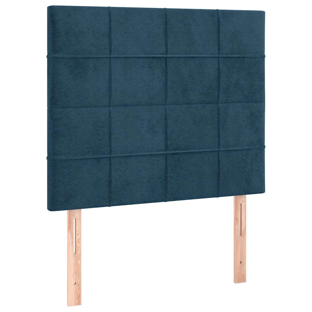 Bed Frame without Mattress Dark Blue 90x200 cm Velvet