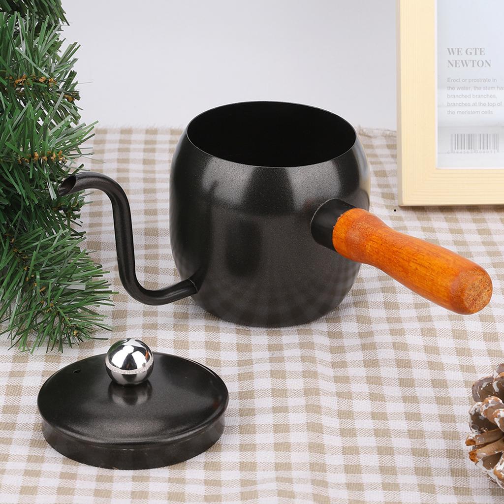 Hushålls Kaffepanna i Rostfritt Stål Kaffedroppande Vattenkokare Tekanna Pipad Vattenkokare 500ml