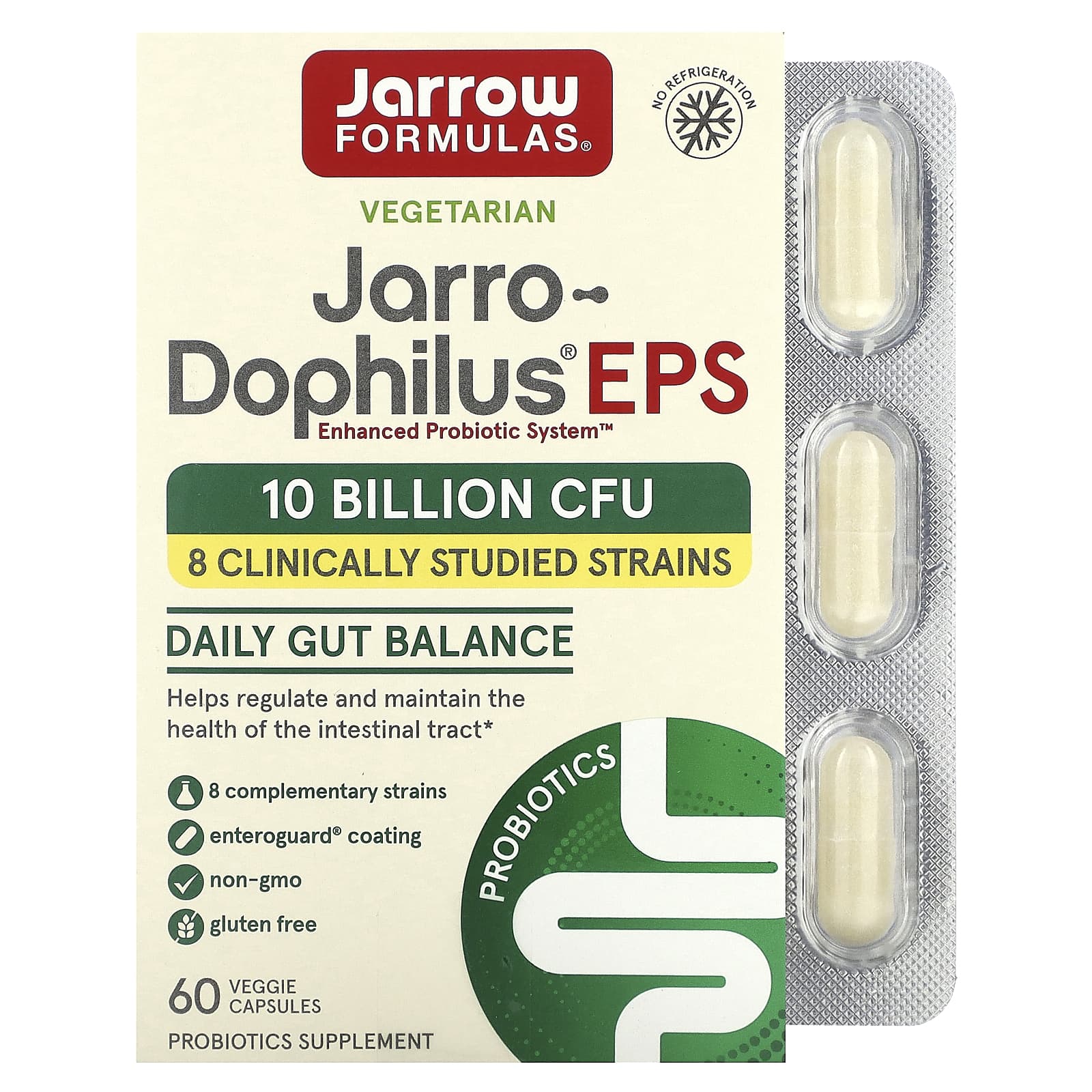 

Jarro-Dophilus Eps, 10 Billion CFU, 60 Veggie Capsules