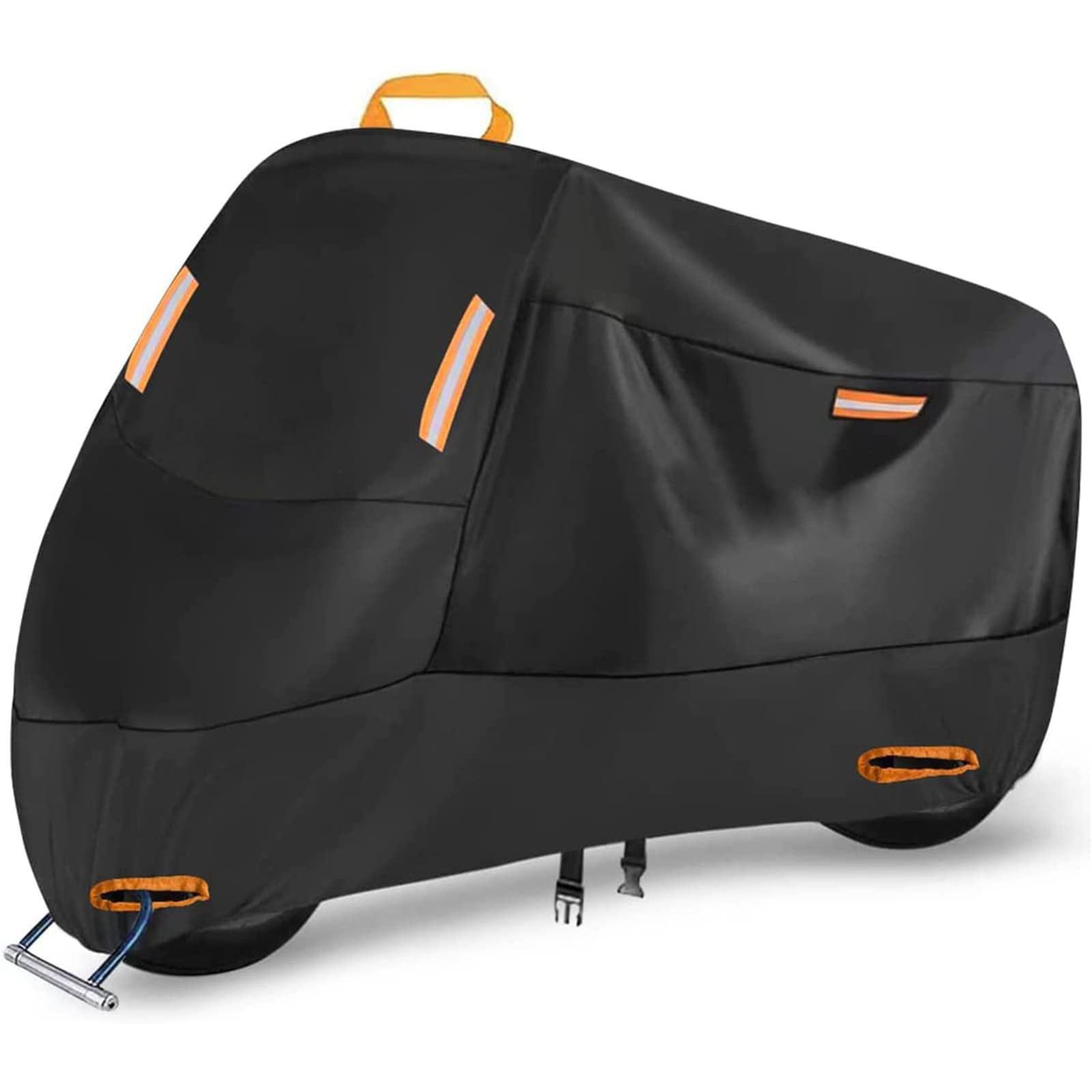 Rainproof 210D Silver-Coated Motorcycle & Bicycle Cover - Sun & Dust Protection Medium чёрный