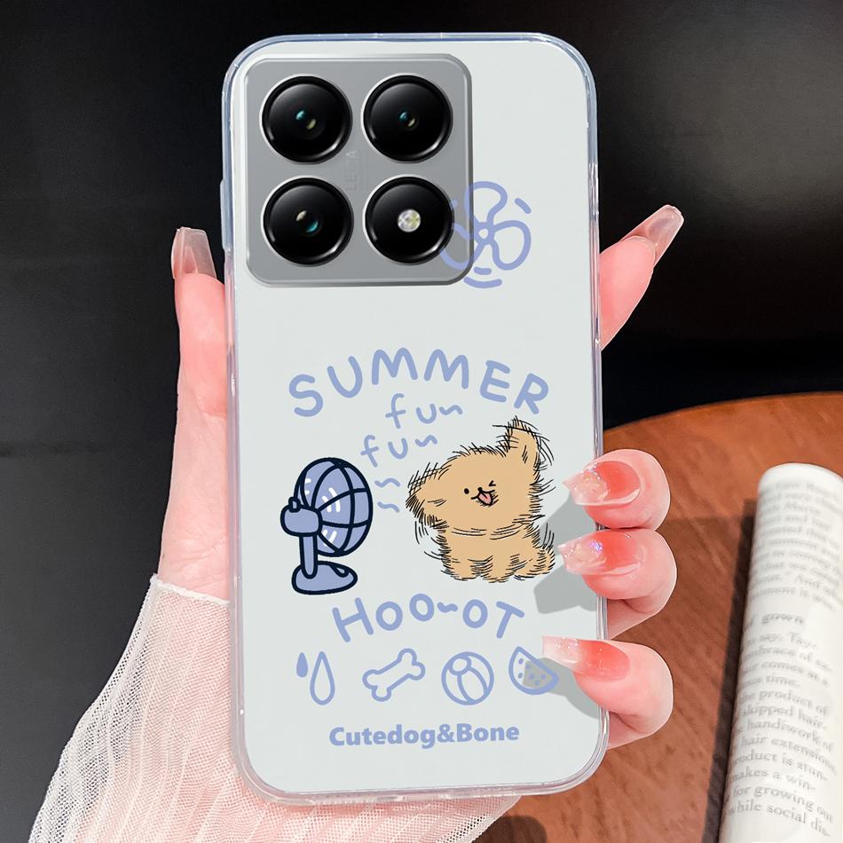 For Xiaomi 15T 14T Pro Phone Case Lovely Fish Patterns Soft TPU Clear Silicone Bumper For Xiaomi 15TPro 14 T Lightweight Funda