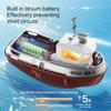 S820 RC Rimorchiatore 1/72 Mini Barca 2.4G Doppio Motore Telecomando Nave Elettrica Modello di Moto d'Acqua Giocattoli con Luce LED per Bambini Regalo