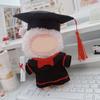 Graduation Cap Gown Set For 17cm Labubu Dolls Academic Robe Costume Bachelor Hat Collectible Doll Display Photo Props