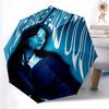 Singer Billie Eilish1 Print Automatic Umbrella, 8 Rib Iron Frame, Plastic Handle, Suitable for Outdoor Travel &Daily , Ideal Gift
