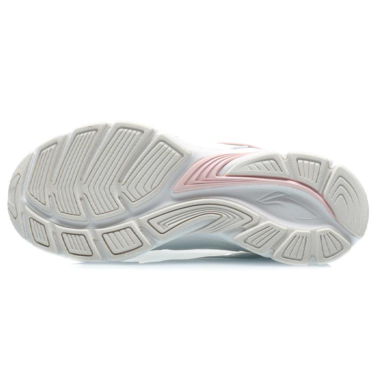 Li Ning Cushioning Slip Resistant Abrasion Resistant Low Top Running Shoes Women's Mist White ARLR018-5