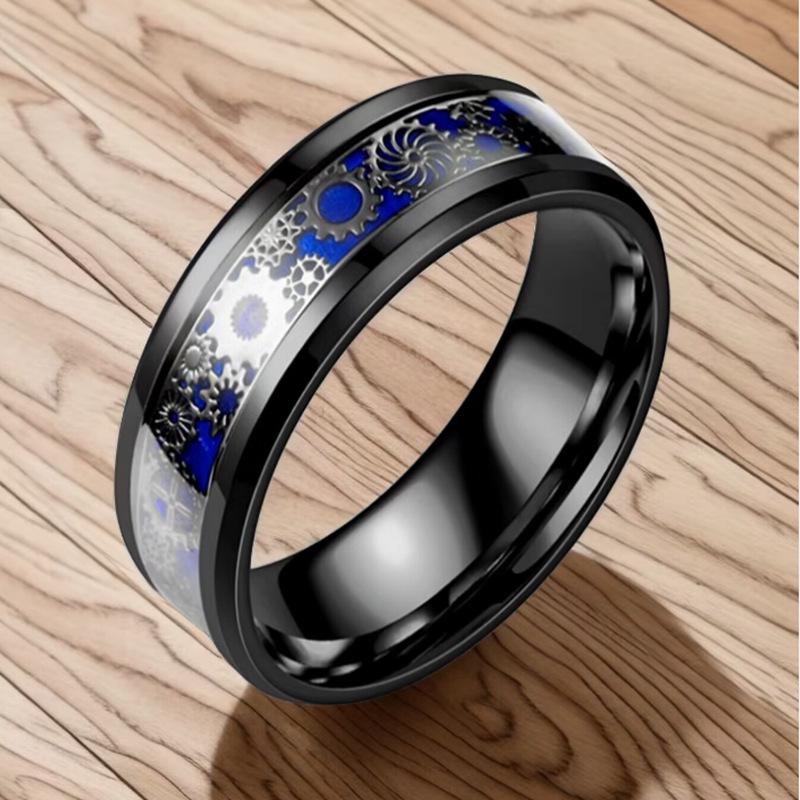 Titanium Steel Gear Ring for Men - Fashionable European & American Jewelry
