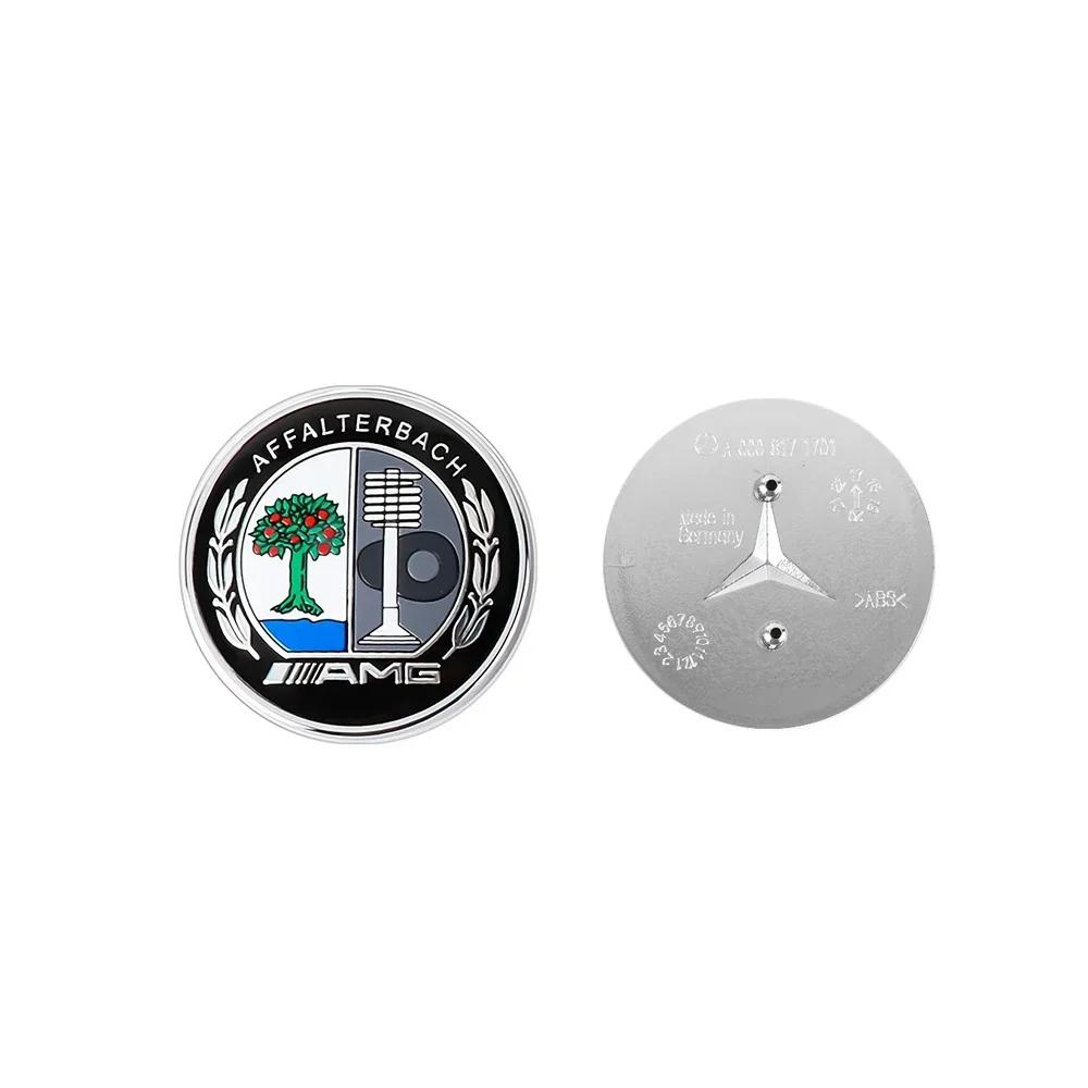 Autocollant de Voiture 57mm 3D ABS Autocollant Emblème Capot Avant de Voiture Accessoires de Décoration Auto Pour Mercedes Benz Classe W447 W204 W205 AMG CLA