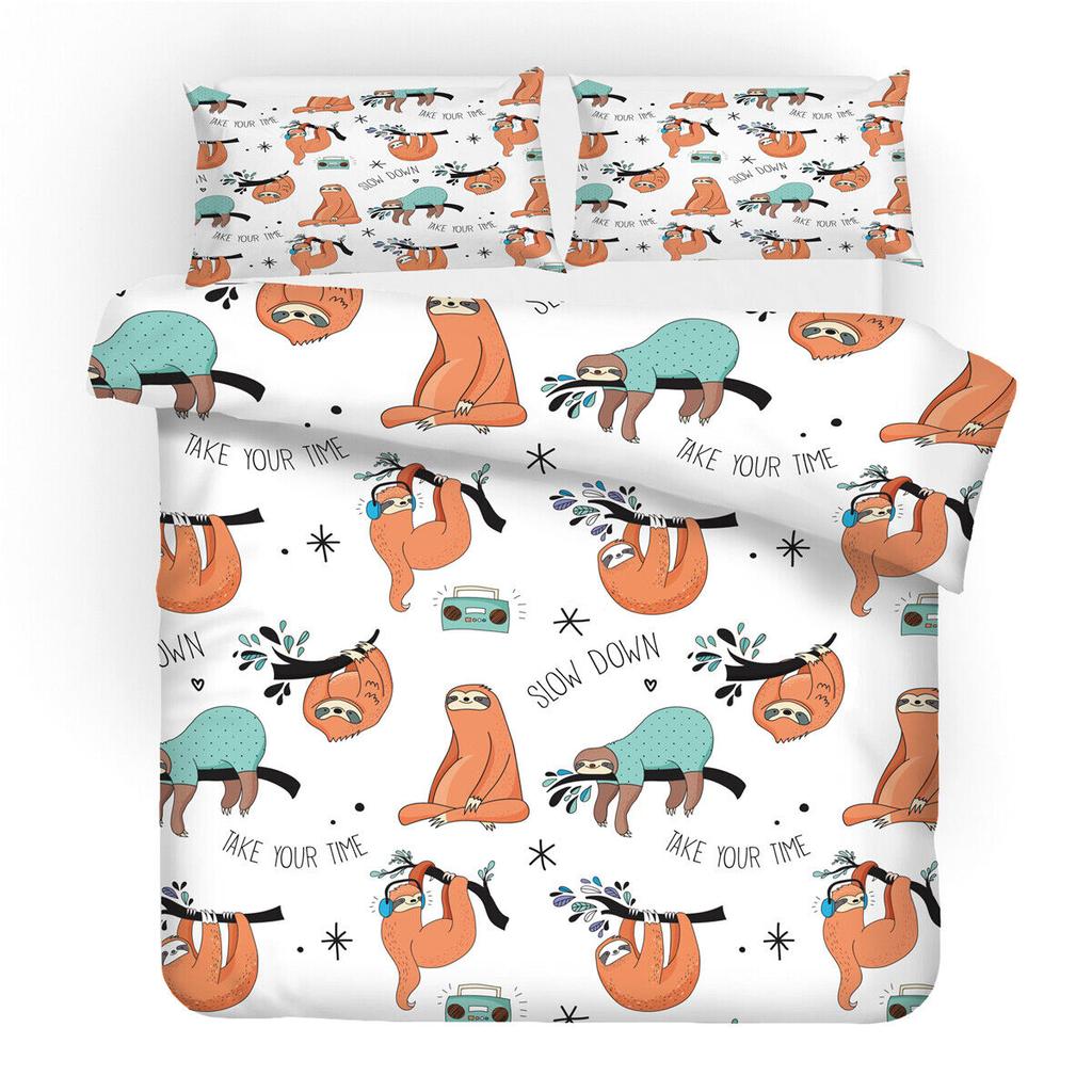 Koala Cartoon Single Double Queen King Bed Duvet Quilt Doona Cover Set Bedding