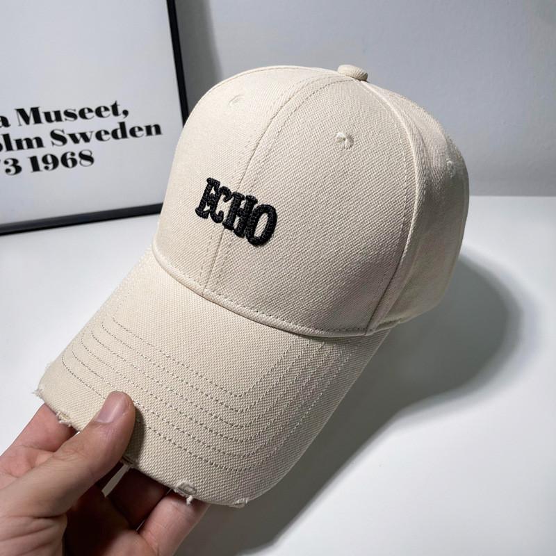 Letter Echo Embroidery Baseball Cap Adjustable Breathable Sun Hat Protection