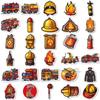 10 30 61Pcs Fire Hero Firefighter Stickers Fireman Decal Laptop Suitcase Motorcycle Car Phone Decoration Sticker Kid Classic Toy