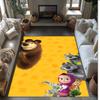 Masha and the Bear Crystal Velvet Rug, Soft Anti‑Slip Crystal Velvet Carpet for Living Room Bedroom Home Decor