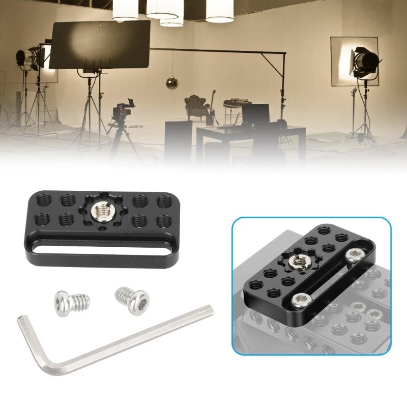 Multi Hole Mounting Plate Suitable For Camera Equipment With 3/8" Holes Durability Aluminum Alloy Photography Accessory