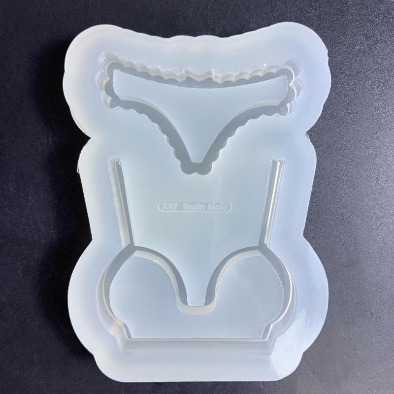 DIY Bikini Ornament Quicksand Silicone Epoxy Mold DIY Keychain Pendant Jewelry Crafting Mould for Valentine Gift