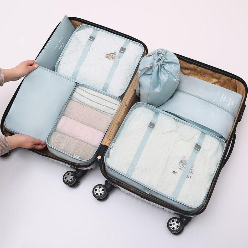 7pcs Large Capacity Clothes Sorting Bag Foldable Packing Cubes Travel Storage Bag  Packing Organizer