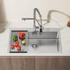 Kitchen Sink - Stainless Steel - 75x45x19CM - 1 Bowl - Foldable Drainer - Efficient Drainage System