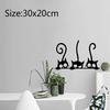 Three Funny Cats Animal Wall Sticker Household Room PVC Window Decals Mural DIY Decoration Removable