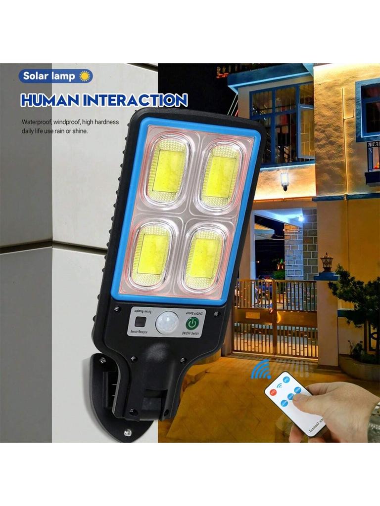 108 COB Sensor Street Lamp 3 Light Modes Outdoor Waterproof Security Solar Lamps for Garden Patio Path Remote Control Light