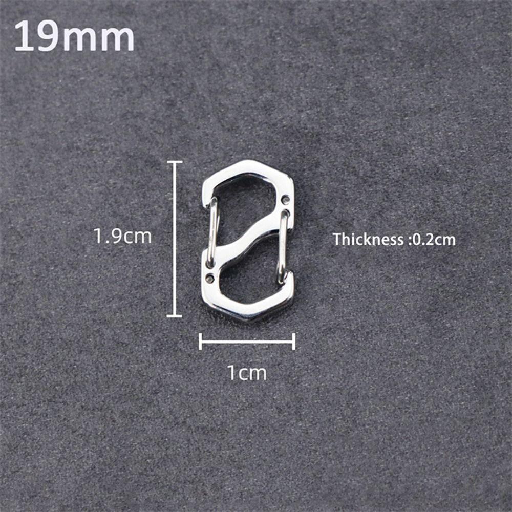 10PCS Backpack Buckle Stainless Steel S Type Carabiner With Lock Mini Outdoor Backpacks Luggage Hook Anti-Theft Key-Lock Tool