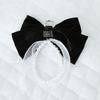 ATIL STUDIO Velvet Ribbon Pearl Keyring _ [Black]