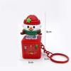 Light Up Santa Claus Stress Relief Keychain Voice Function Christmas Key Ring For Bag Pendant Xmas Party Small Gift