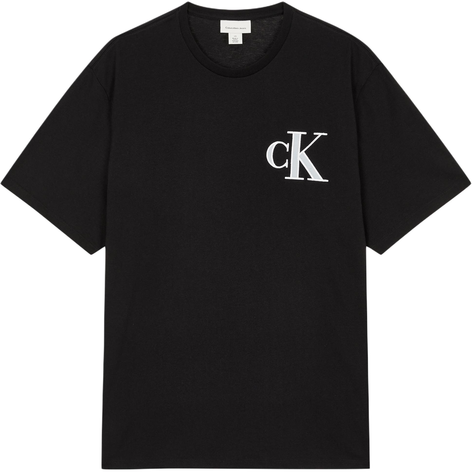 

Calvin Klein Logo Patch Crew Neck Loose Fit T-Shirt Men Tops Black 4RB848G-UB1