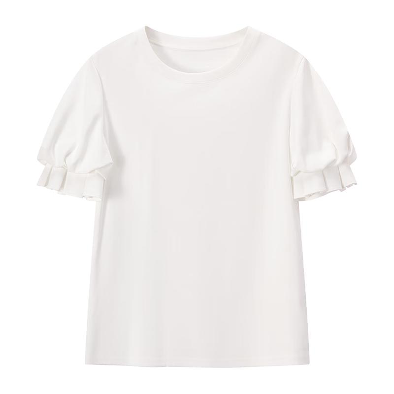 

Women s Puff Sleeve Cotton T-shirt XL