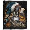 JQ Licensing Silky Wolf & Eagle Supersoft Blanket