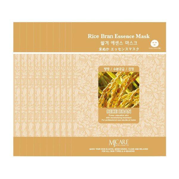 [100 Sheets] Rice Bran Skin Firming Moisture Supply Essence Mask Pack (6514349A)