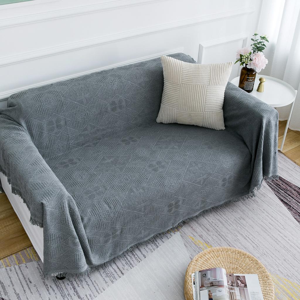 Solid Color Four Seasons Cotton Blanket Simple Cushion Sofa Towel Fashion Afternoon Blanket