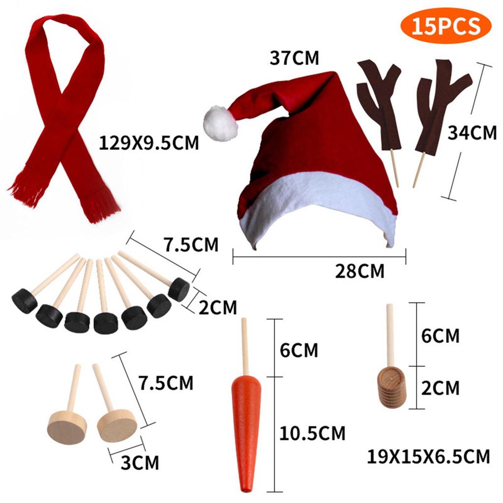 Outdoor Snowman Costume Dress Up Kit Hat Scarf Carrot Nose Activity Toy Gift