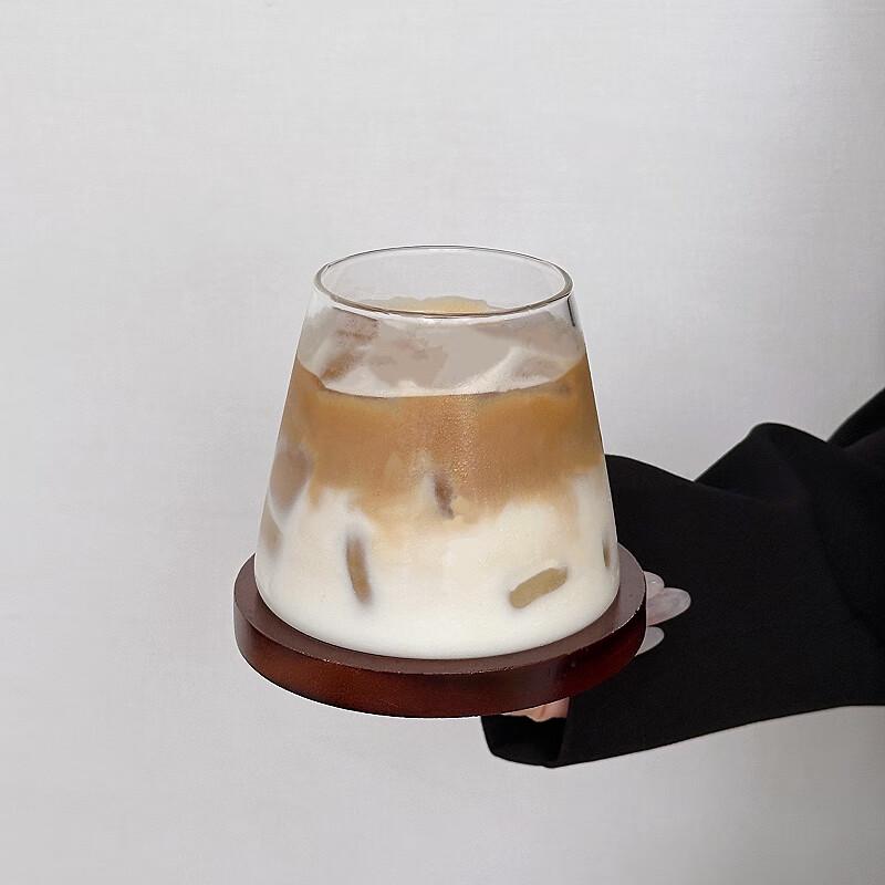 

Japanese Fuji Mountain Glass Cup with Coaster