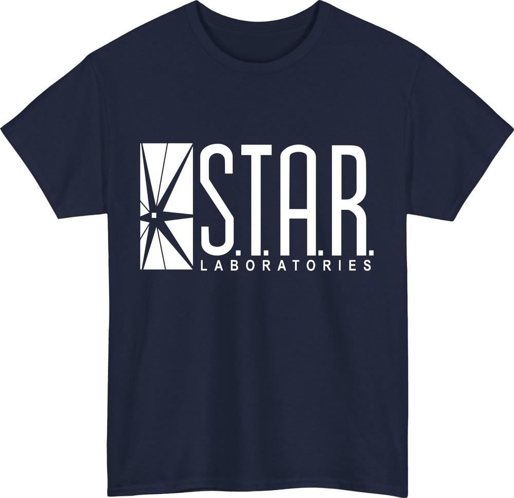 Star laboratories logo tshirt futuristic science lab minimalist sci fi gift top S
