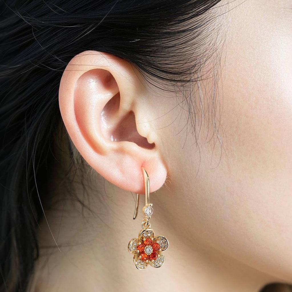 Alisashelly Hängeohrringe für Nickel Österreichische Blumenmode Geschenkbox Tag Frauen, Hypoallergen, Frei, Hängend, Beliebt, Kristall, Niedlich, Design,