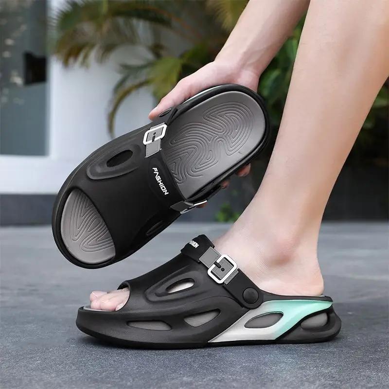 Fashion Male Slipper Plastic Eva Heather Shiatsu Slides 2025 Fashion Style Designer Luxury Low Price Comfortable Casual Y2k Men's Shoe