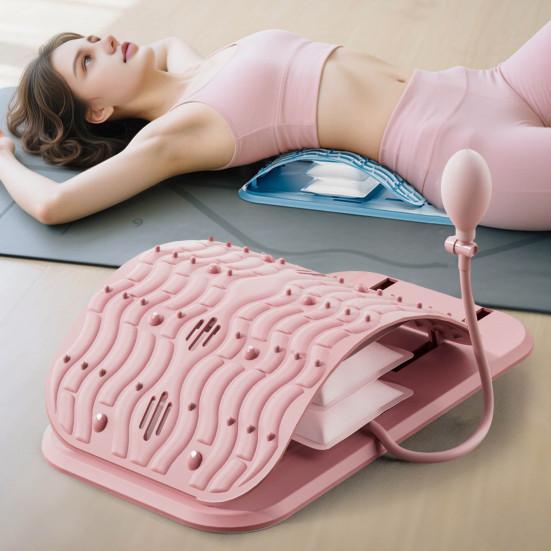 Back Stretcher Adjustable Lumbar Traction Device Pain Relief Ergonomic Spine