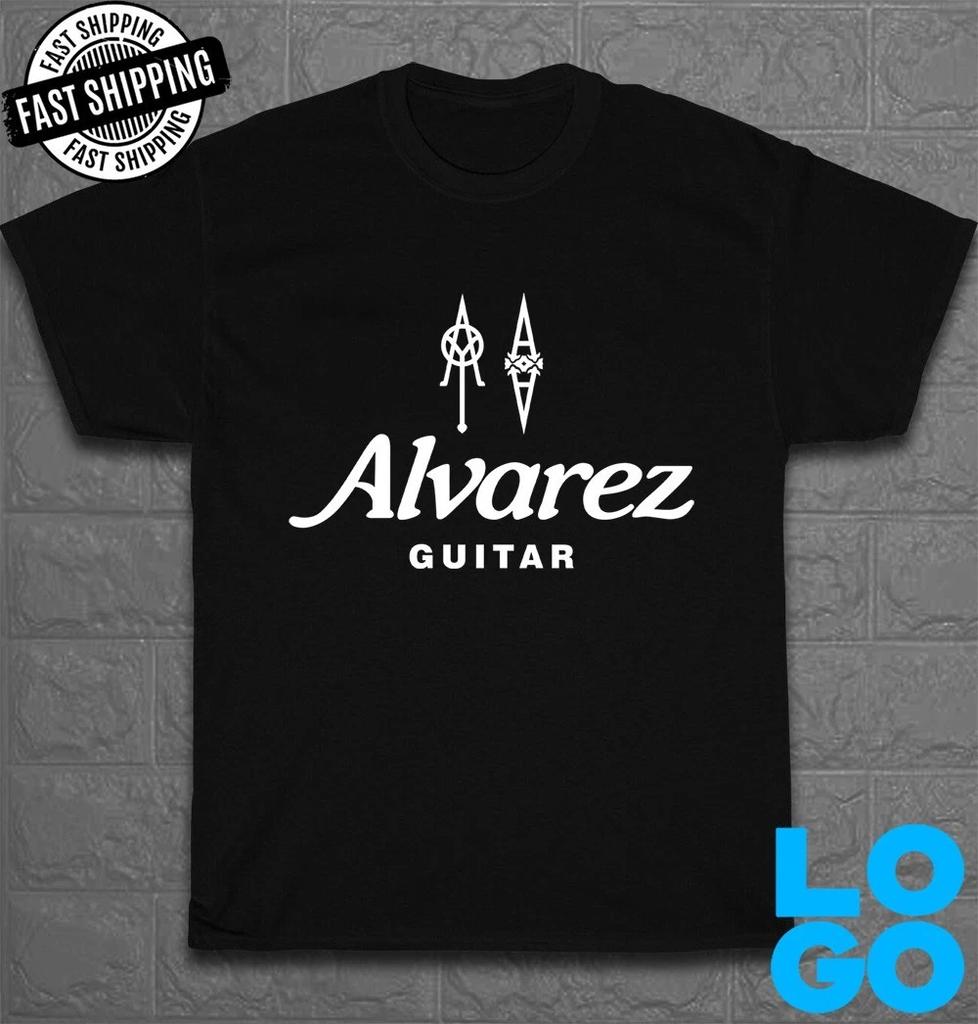 Neues Alvarez Gitarrenlogo Herren Lustiges T-Shirt Hergestellt in den USA Größe S bis 5XL