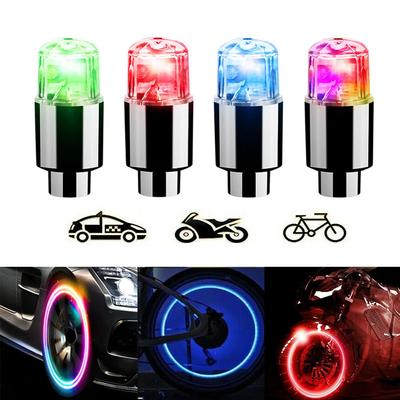 4Pcs Tire Valve Cap Lights Durable Tire Lights For Car Air Valve Caps With Lights For Motorcycles Bicycles Electric Vehicles