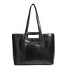 High Quality Large Capacity Tote Bag Female Niche Design Oil Wax Leather Shoulder Underarm Handbag
