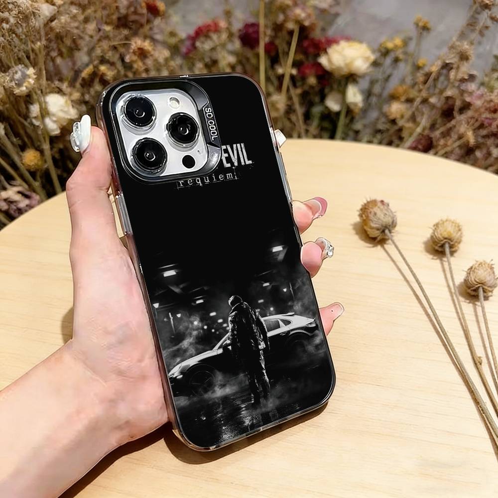 

Game Resident Evil Video Phone Case For iPhone 17,16,15,14,13,12,11 Plus,Pro Max,XS,Colorful Silver Black Cover iPhone14ProMax