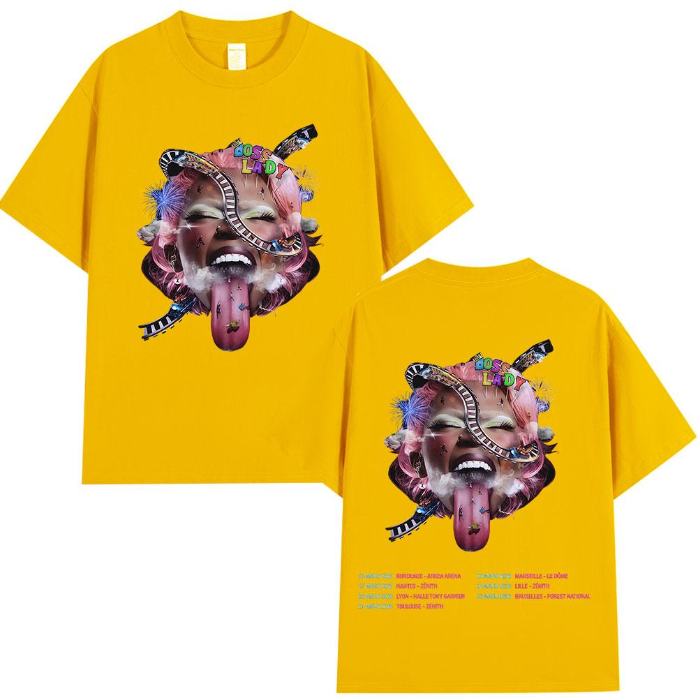 Theodora Boss Lady Tour 2026 Maglietta da Concerto Unisex Donna Hip Hop Moda T-shirt Casual Cotone Maniche Corte T-shirt Streetwear