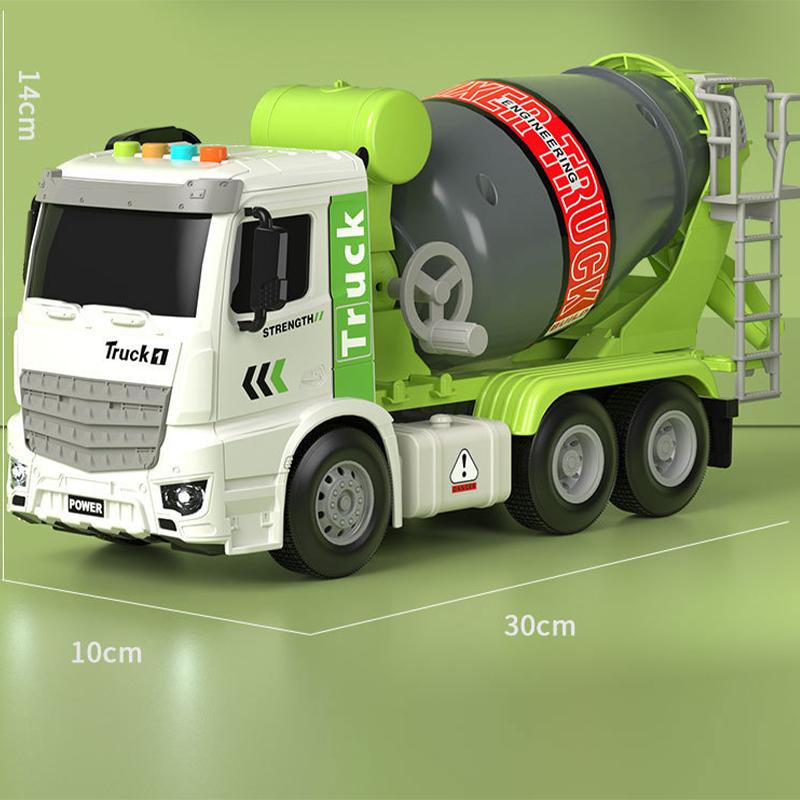Simulation Inertial Engineering Truck Cement Mixing Discharge Acousto-optic Concrete Set Toy Car Toys For Kids 2 To 4 Years Old