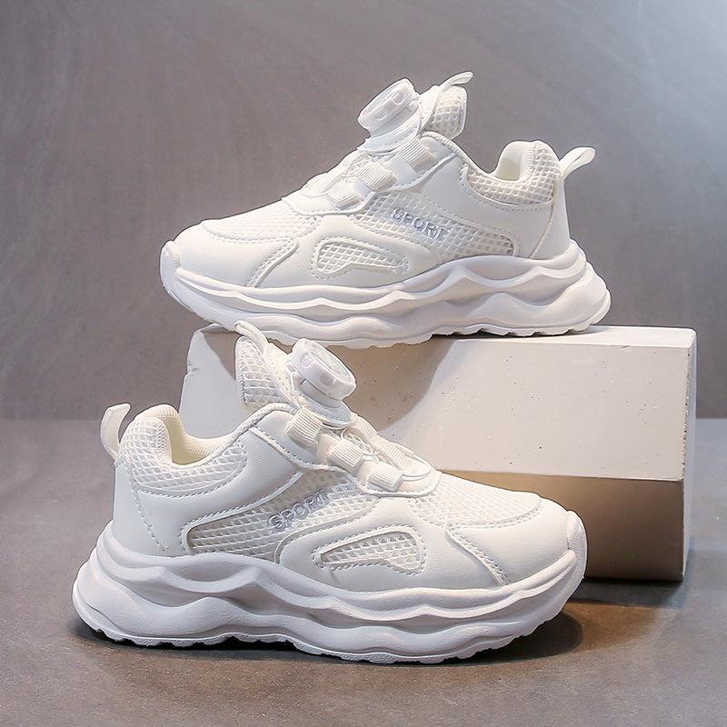 Girls' Sports Shoes Mesh Breathable Running Shoes 2025 Spring and Autumn New Student Little White Shoes Boys Casual Dad Shoes