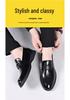 Men's Black British Style Cowhide Leather Dress Shoes - Youth Soft Sole Casual/Formal Wear