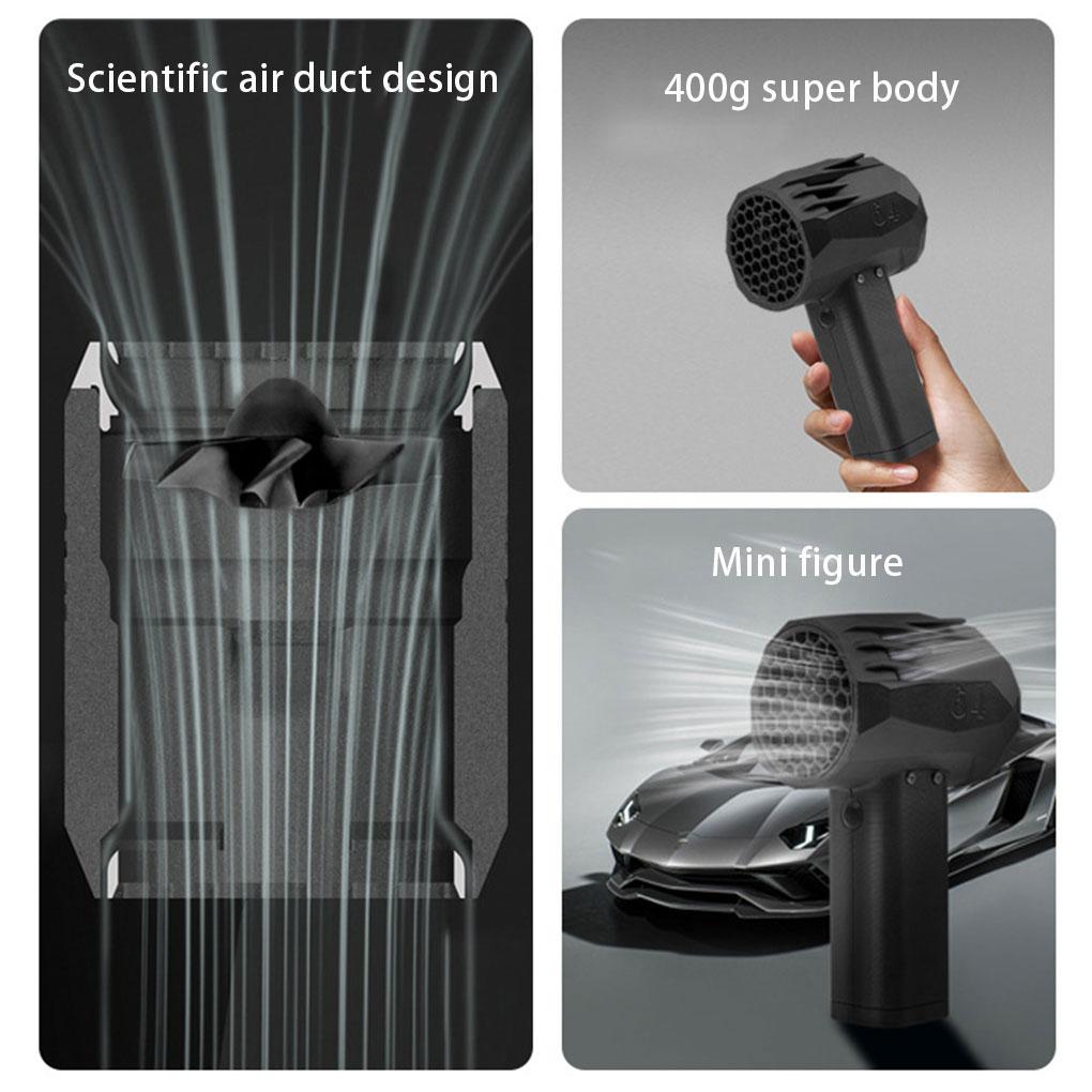X64 Car Violent Blower Handheld Turbo Jet Fan Mini Turbo Fan Brushless Motor High Power Duct Fan Thrust 1400G Wind Speed 240km