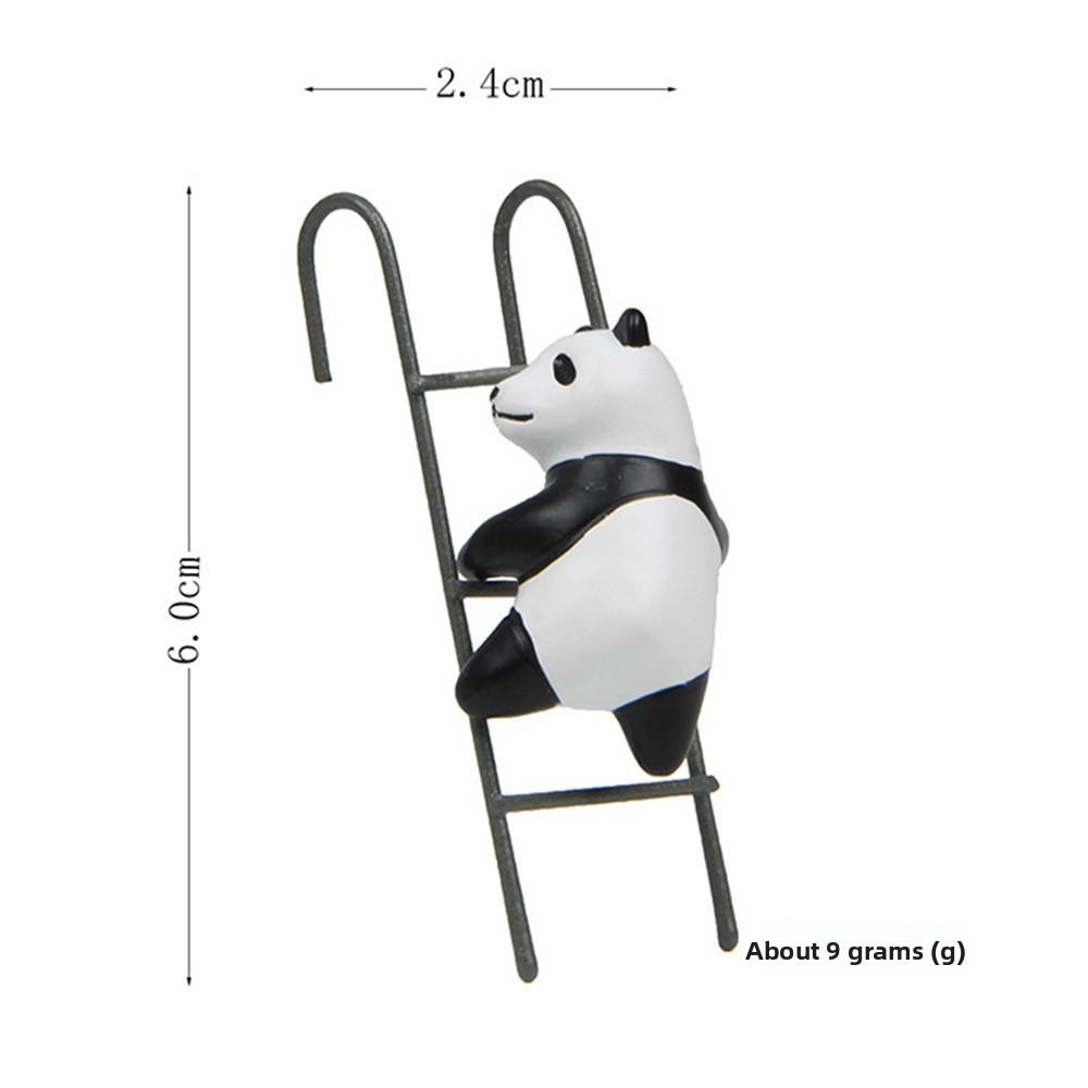 Resin Panda Climb Stairs Sculpture For Aquarium Landscaping And Promotional Gifts