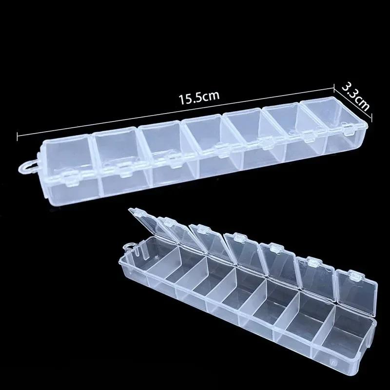 

8Styles Jewlery Box Large Capacity Square Transparent Plastic Storage Box Case Slot Pills Jewelry Beads Earring Case Organizer