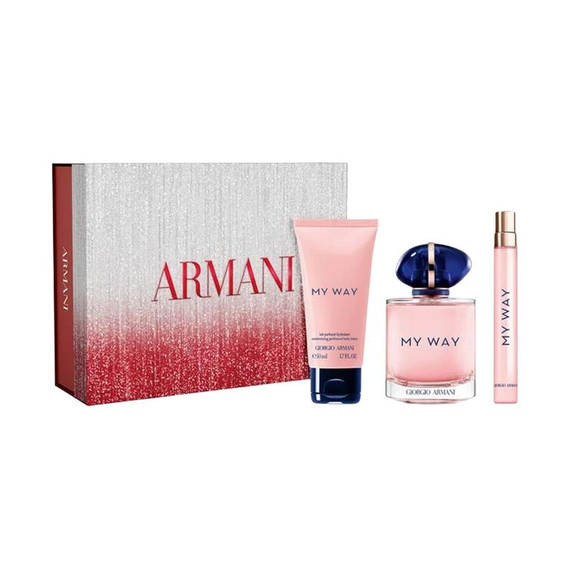 Armani Perfume set MY WAY Eau de Parfum EDP Woody Three-piece set: My Way Eau de Parfum 90ml + My Way Eau de Parfum 10ml + My Way Body Lotion 50ml
