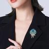 Brooch Irregular Wheat Design Sparkling Rhinestones Zinc Alloy Lapel Pin Sweaters Collars Hats Bags Coats Scarves Badge Versatile Accessory