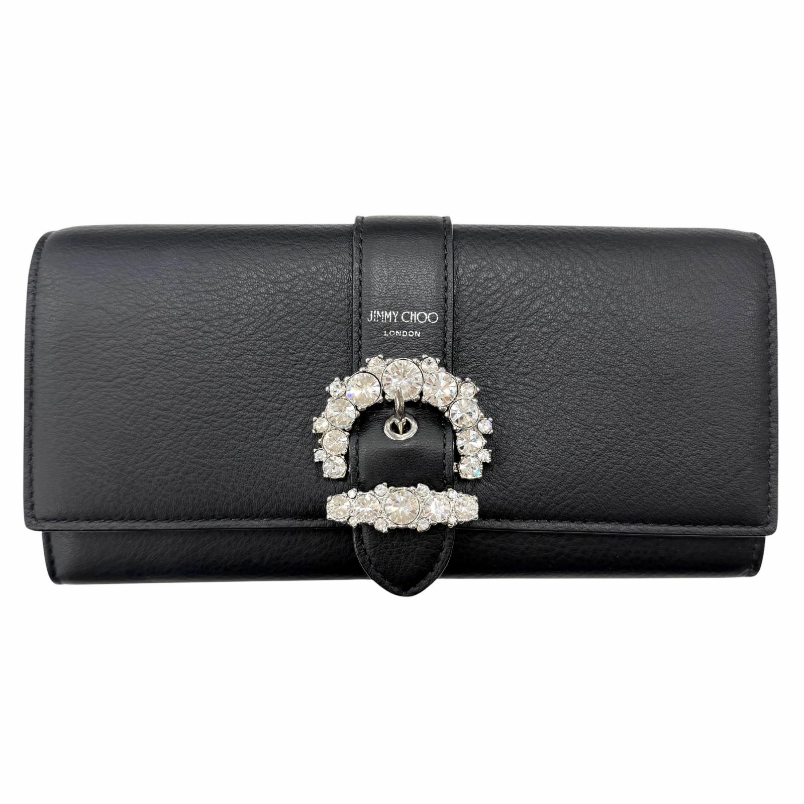 

Excellent JIMMY CHOO Purse black leather Women Used